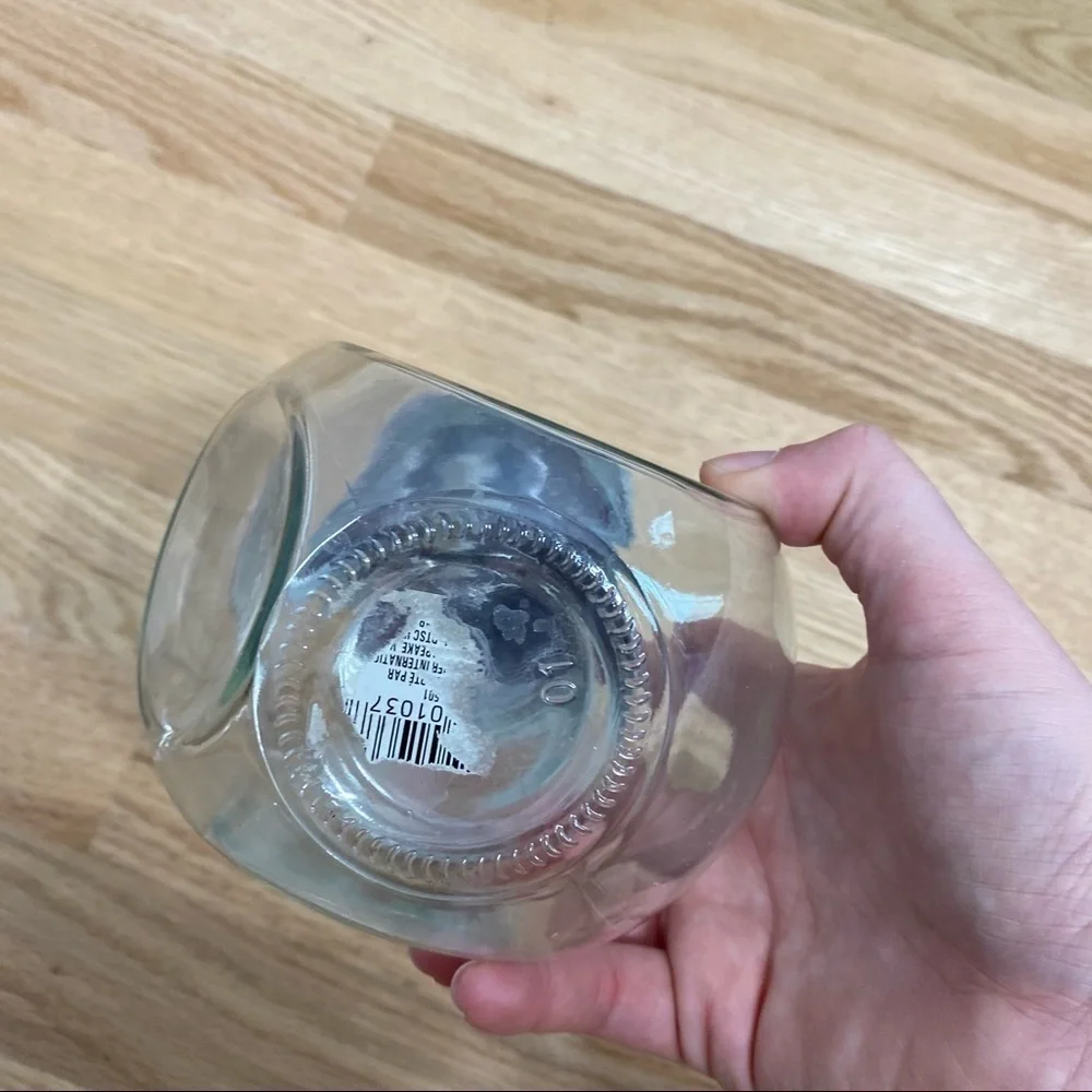 Small Glass Tilt Jar Aluminum Lid Penny Candy